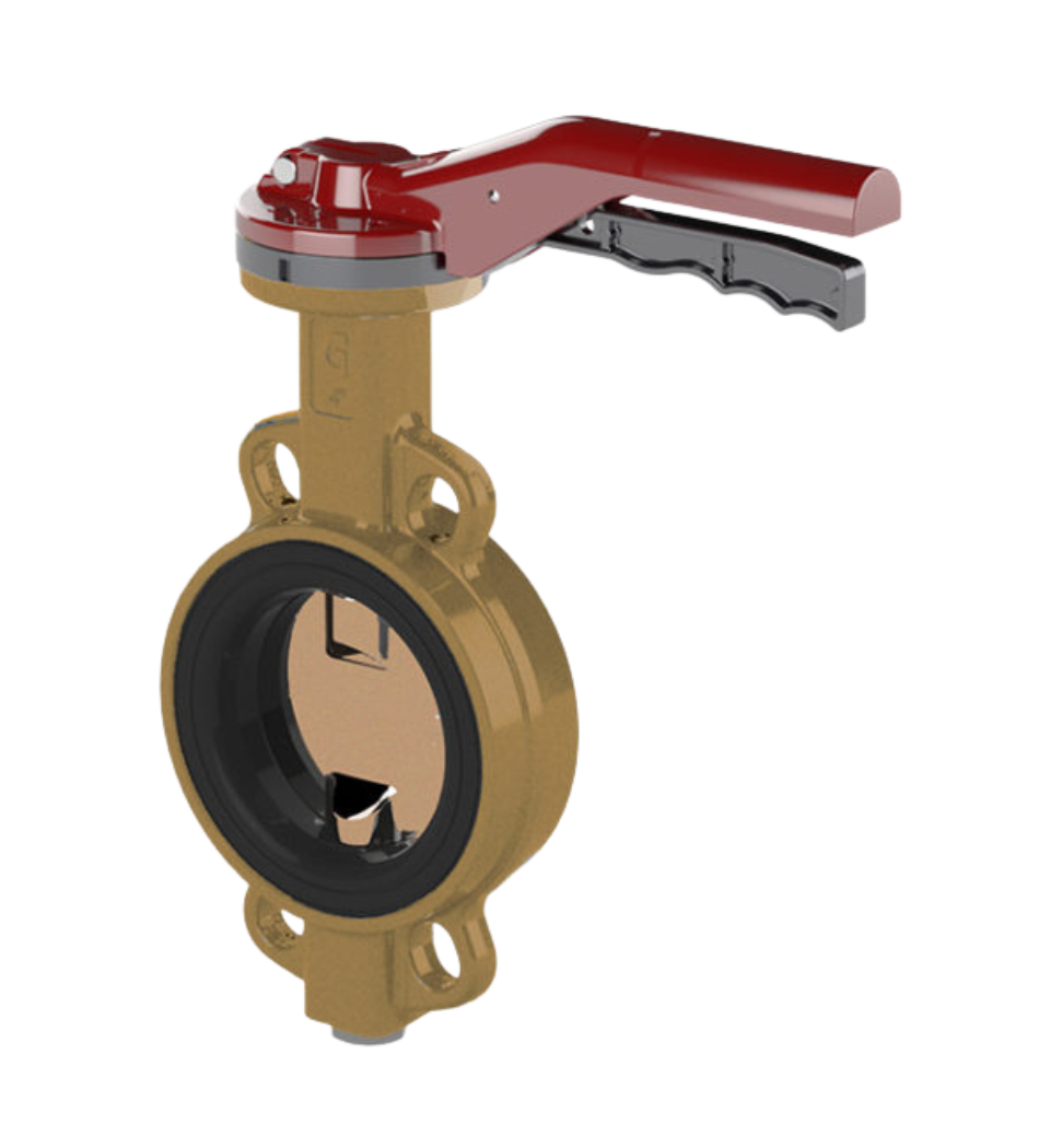 Wafer Pattern Aluminium Bronze Butterfly Valve