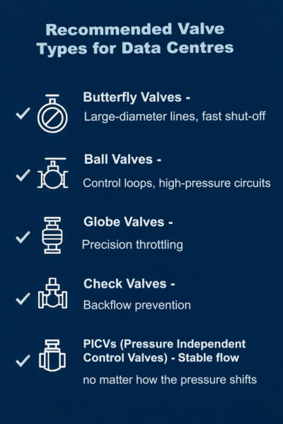 Recommended Valve Types for Data Centres